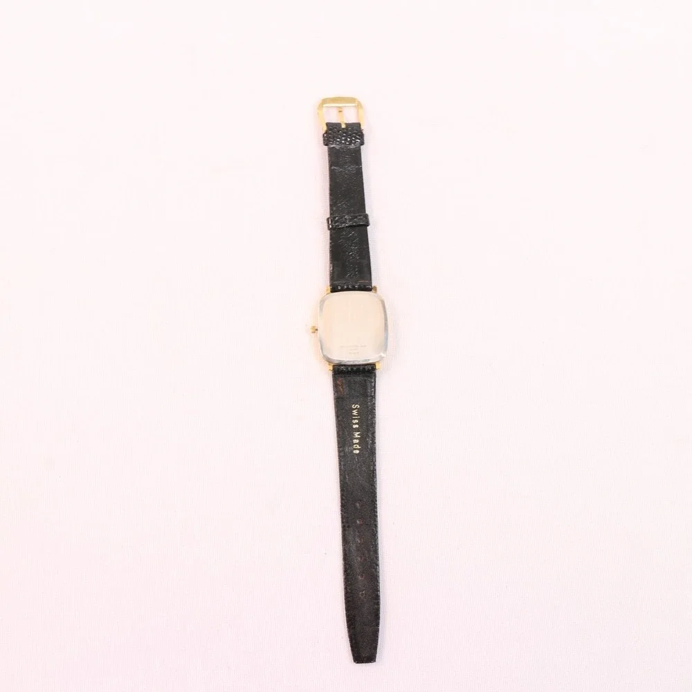 Vintage 1980s VALENTINO Roberto New Old Stock Tank Gold Plated Quartz 25mm Watch